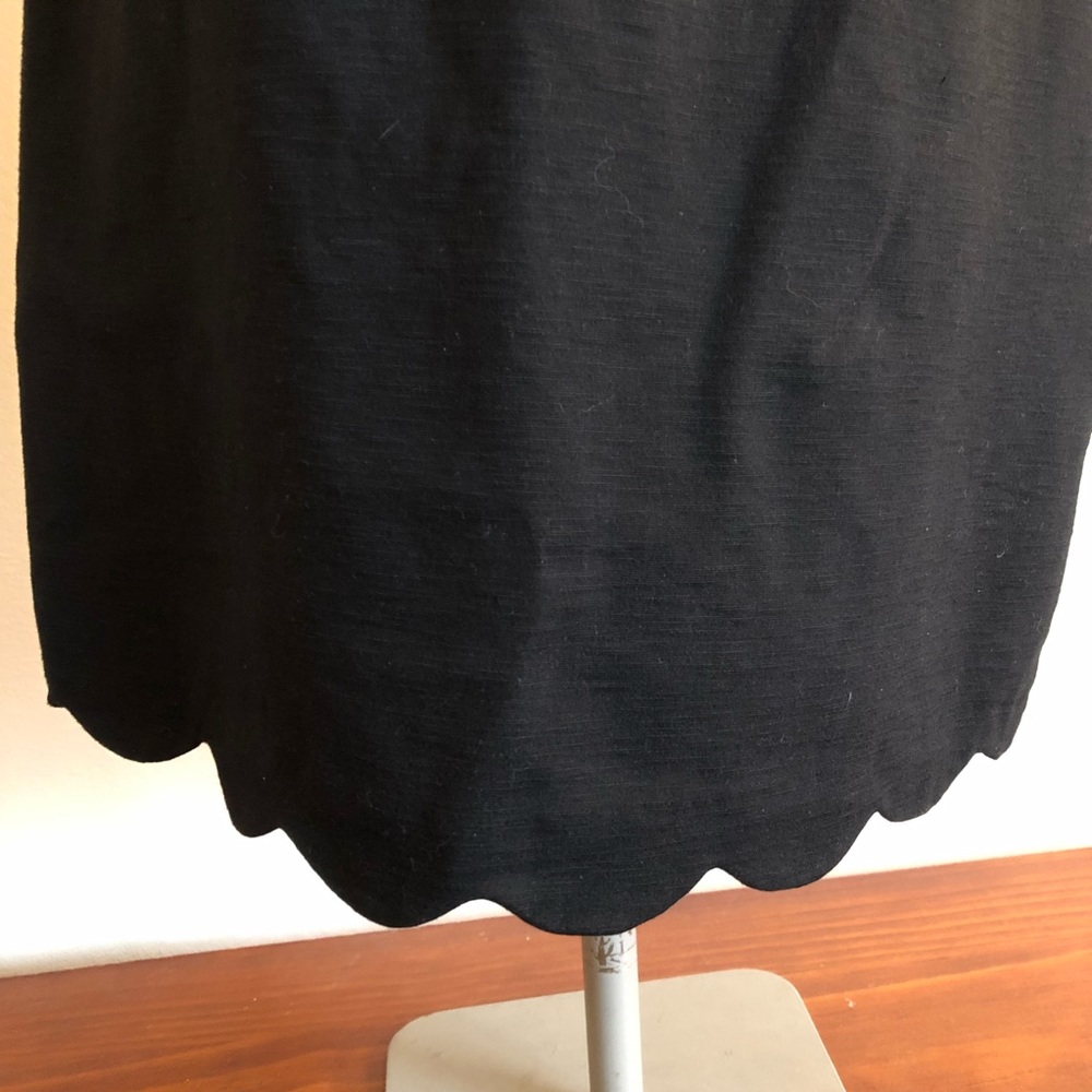 SKIES ARE BLUE Black Berenice Scallop Hem Skirt Size Small Petite - Picture 8 of 9